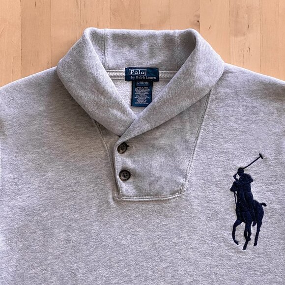 Polo Ralph Lauren Shawl Collar Sweatshirt Boy's Large - Picture 2 of 5